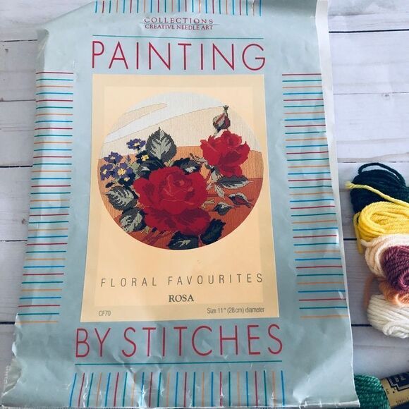 Stitches Painting floral favorites Rosa CF70 size 11” collection creative needle - Picture 2 of 8